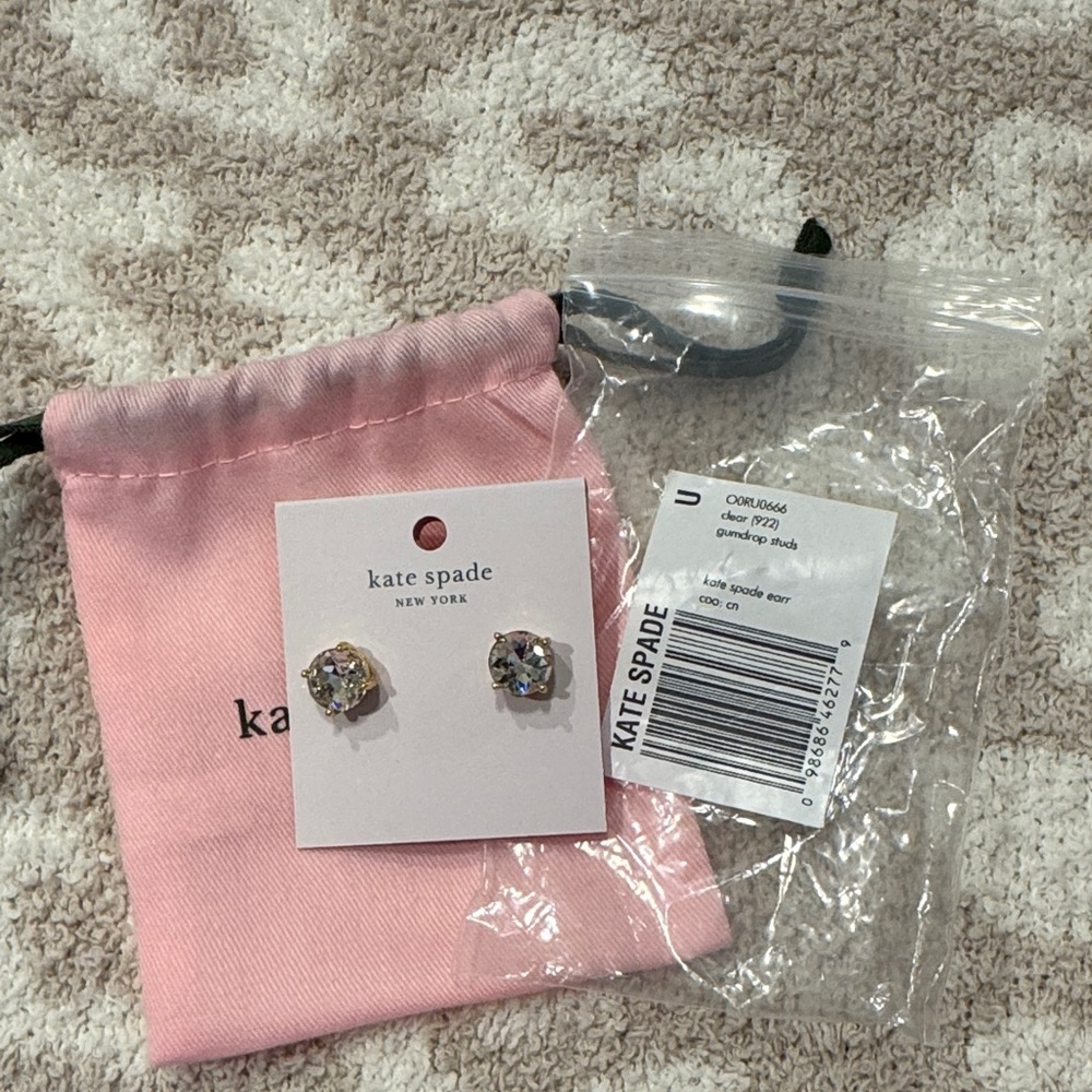Kate Spade Clear Gumdrop Studs